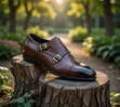 Men's Classic Double Monk Strap Shoes - 1