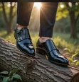 Men's Classic Double Monk Strap Shoes - 4