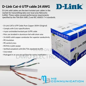 D-Link Cat6 Pure Copper Network Cable (305m)