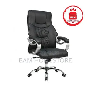 Kiti cha Ofisi cha Ngozi cha Mtendaji - Kiti cha Dawati cha Ergonomic (Model B19)