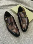 Men's Classic Double Monk Strap Leather Shoes - 3