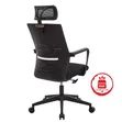 Kiti cha Ofisi cha Mesh chenye Headrest - 4