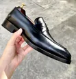 Men's Clarks Classic Leather Penny Loafers - 2
