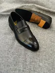 Louis Vuitton Style Men's Textured Penny Loafers - 4
