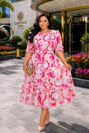 Premium Floral A-Line Dress