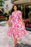 Premium Floral A-Line Dress - 2