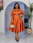 Elegant Crystal-Embellished Satin Silk Party Dress - 2