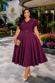 Elegant Gold-Accent Evening Dress - 4