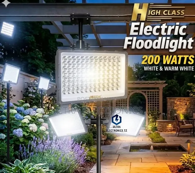 High Class 200W Electric Floodlights (White & Warm White) - 1