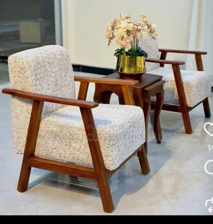 Modern Armchair Set with Coffee Table
