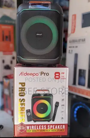 Aldeepo Pro Model PRO-S110 8" Wireless Speaker with Mic