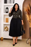 Luxurious Double-Breasted Pleated Midi Dress - 5