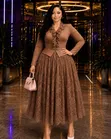 Elegant Lace-Skirt Blazer Midi Dresses - 1