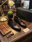 ZARA Men's Classic Leather Wingtip Oxfords - 5