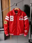 Faux Leather Racing Bomber Jacket - 4