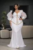 Gauni la Wanawake la Sequin Linalong'aa la Peplum - 1