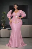 Gauni la Wanawake la Sequin Linalong'aa la Peplum - 2