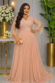 Gauni la Chiffon la Wanawake lenye Vitambaa vya Kengele na Madoa - 2