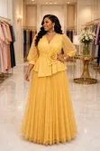 Elegant Lace Pleated Evening Gown - 3