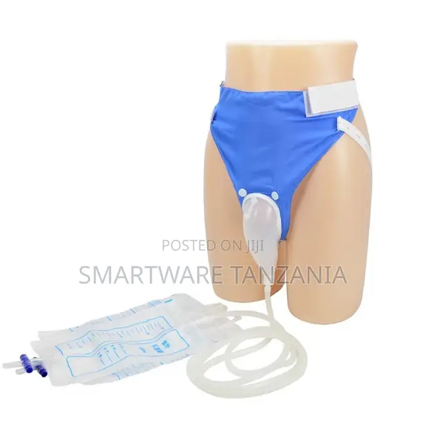 Mfumo wa Mfuko wa Mkojo na Kifupi cha Bluu na Kidude cha Silicone - 1