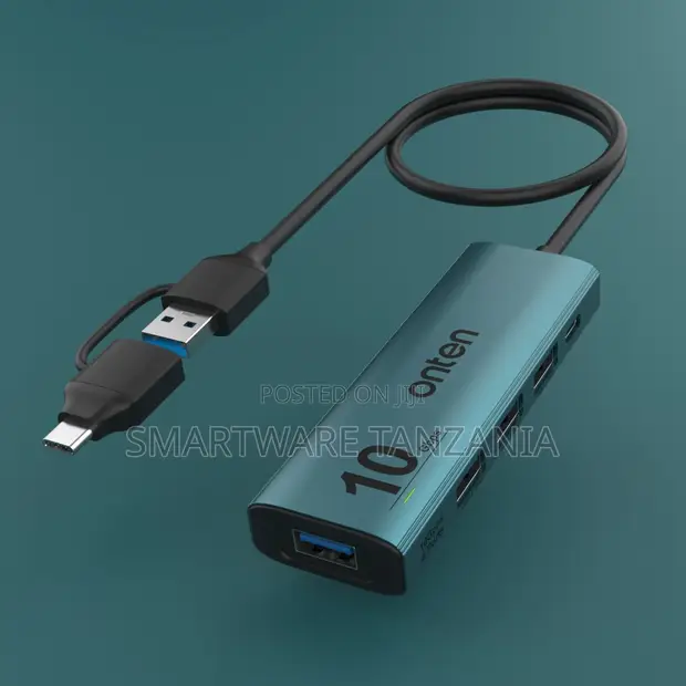 Onten USB 3.2 Gen 2 10Gbps Hub yenye Port 4 na Power Delivery - 1