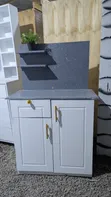 Kabati la Jikoni - Milango 2, Grey & White - 2