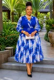 Luxury Floral Chiffon Midi Dress - 3