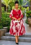 Luxury Floral Chiffon Midi Dress - 5
