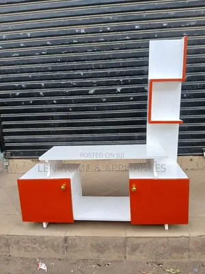 Wood-Mode TV Stand - Brand New, Maroon & White