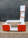 Wood-Mode TV Stand - Brand New, Maroon & White - 1