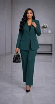 Premium Black Boss Lady Double-Breasted Suit - 2