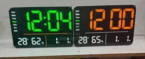 Digital Wall Clock with Alarm, Thermometer, Calendar