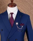 Men's Blue Suit by Mario Casas - 4
