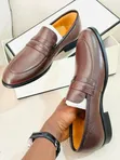 Viatu vya Clarks vya Wanaume vya Ngozi Halisi ya Penny Loafers - 5