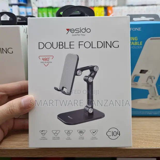 Yesido Double Folding Phone Stand with 480-Degree Rotation - 1