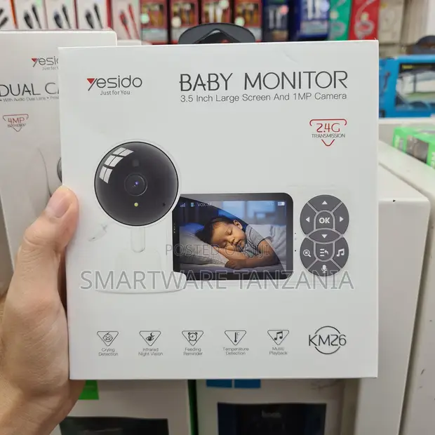 Yesido Baby Monitor 3.5 Inch Screen, 1MP Camera, 2.4GHz Transmission - 1