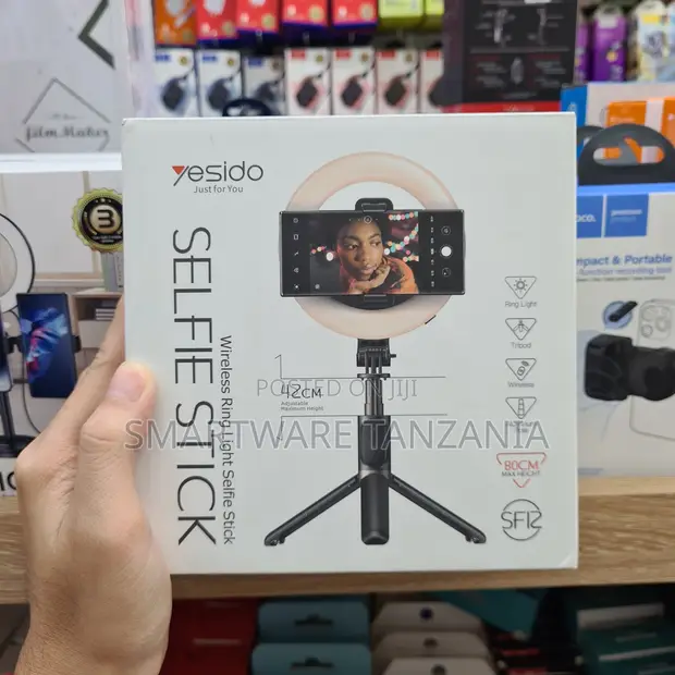 Yesido Wireless Ring Light Selfie Stick Tripod 42cm - 1