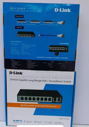 D-Link 10-Port Gigabit PoE+ Switch - Long Range