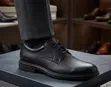 Clarks Men's Black Leather Shoes - 5
