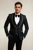 Carlos Cardin Luxury Standard Black Suit - 1