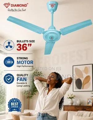 Diamond Ceiling Fan 36 Inch
