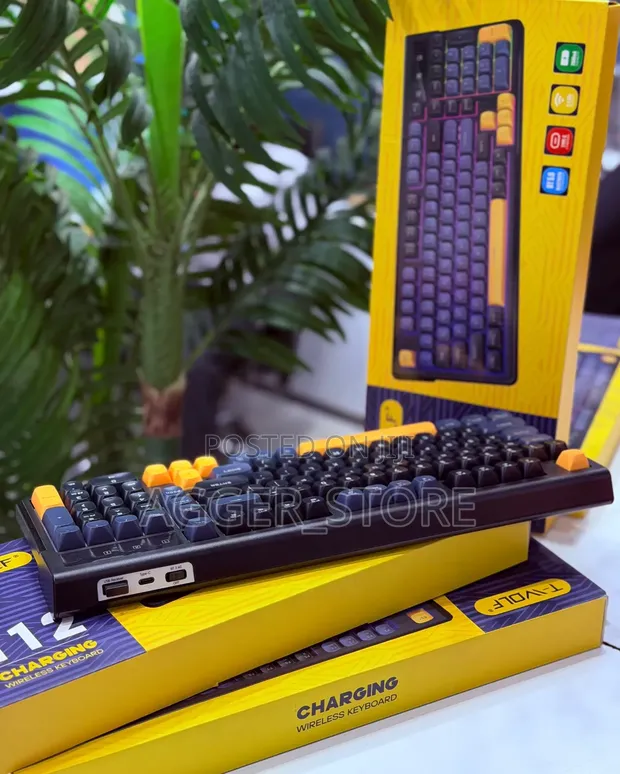 T12 Wireless Rechargeable Keyboard 2000mAh - 1