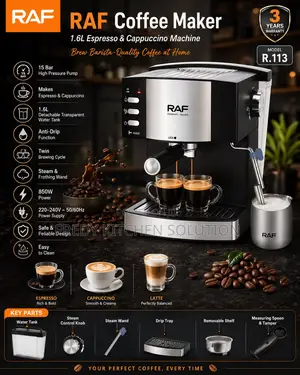 RAF Coffee Maker - Model R.113 Espresso & Cappuccino Machine