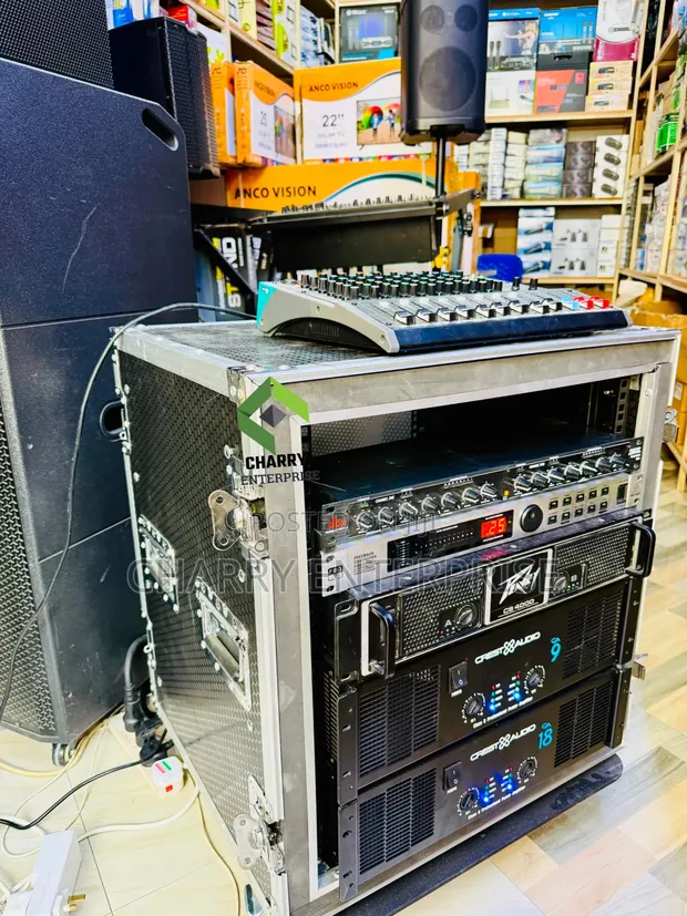 Heavy Duty Audio Flight Case Workstation Music Rack Box - 1