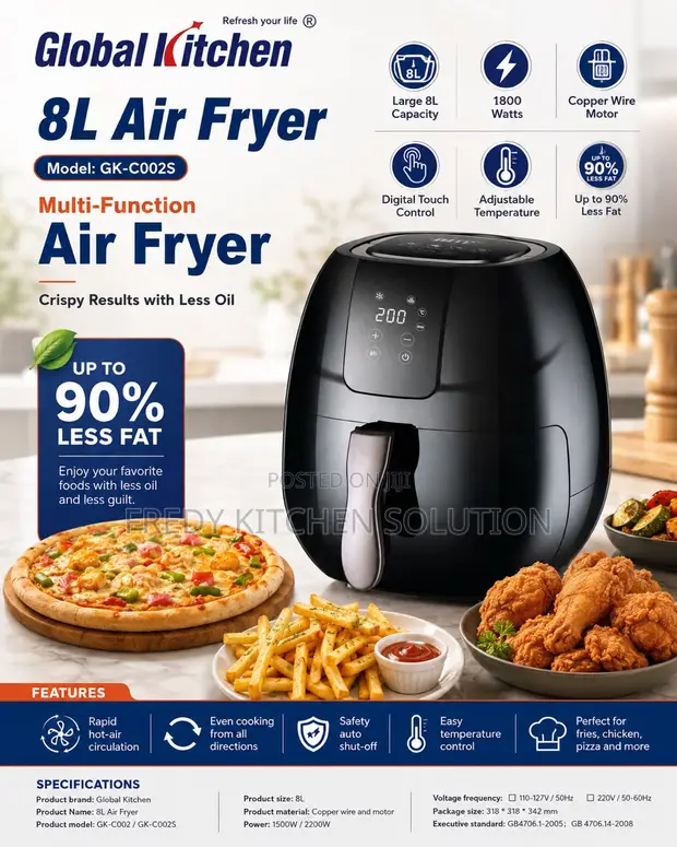 Global Kitchen 8L Air Fryer - 1