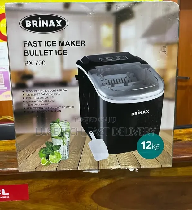 Brinax BX 700 Portable Countertop Ice Maker - 12kg/Day - 1