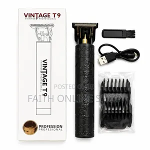 VINTAGE T9 Professional Hair Trimmer - Cordless Rechargeable