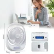 Starlite Portable Mini Manual Rechargeable Desk Fan - 1