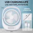 Starlite Portable Mini Manual Rechargeable Desk Fan - 2