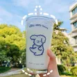 Cute 400ml Glass Mug with Silicone Straw and Lid - 5